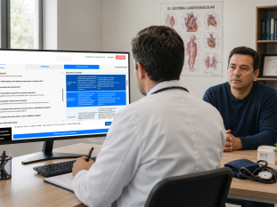 imagen medico en consulta con medsys